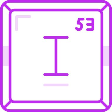 İyot modern simgesinin vektör illüstrasyonu                      