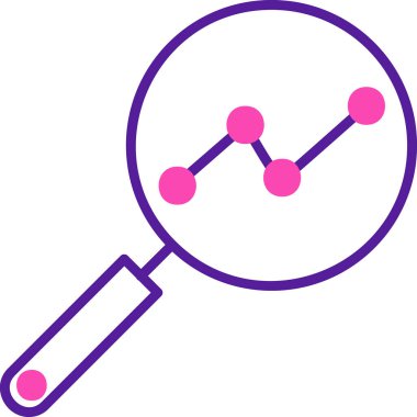 Analitik Araştırma. Web simgesi basit illüstrasyon             