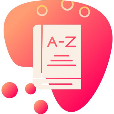 kitap simgesi, gramer konsepti, vektör illüstrasyonu