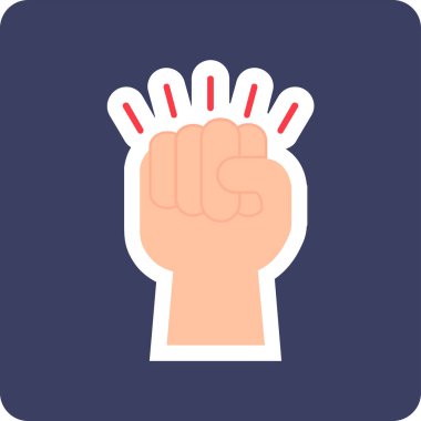 yumruk simgesi, vektör illüstrasyonu basit tasarım