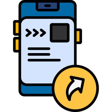 İleri simgesinin vektör illüstrasyonu  