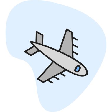  Uçak. Web simgesi basit illüstrasyon