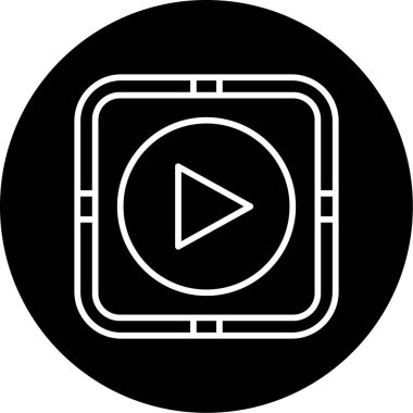 çalma düğmesi simgesi, vektör illüstrasyonu 