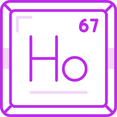 Holmium modern simgesinin vektör illüstrasyonu                      