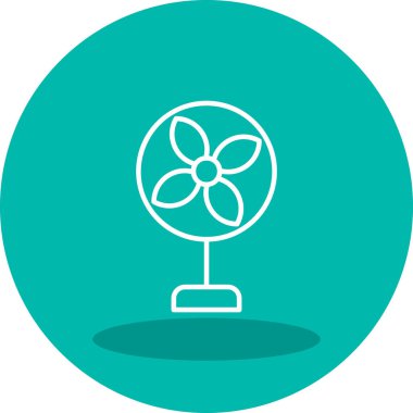 air fan simgesi, vektör illüstrasyonu basit tasarım