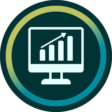 iş veri analiz simgesi vektör illüstrasyonu