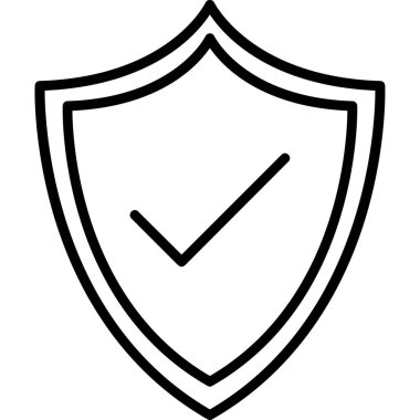 kalkan simgesi web basit illüstrasyon