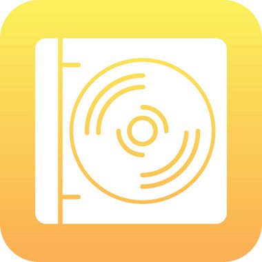 CD mi? Web simgesi basit illüstrasyon                