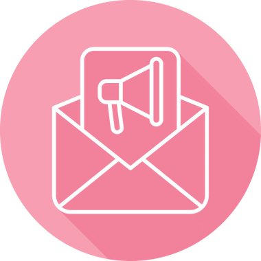 e-posta pazarlama simgesi, vektör illüstrasyonu basit tasarım