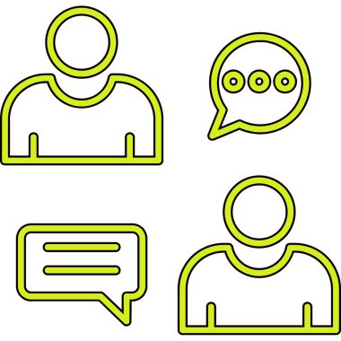 sohbet simgesi, vektör illüstrasyonu basit tasarım