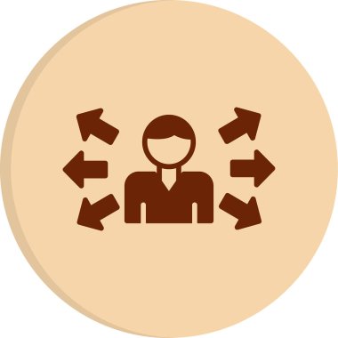 Çoklu görev ağ simgesi, vektör illüstrasyonu 