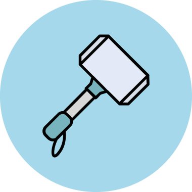 Çekiç ağı simgesi, basit vektör illüstrasyonu 