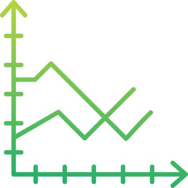 Çizgi Çizelgesi Ağ simgesi, vektör illüstrasyonu