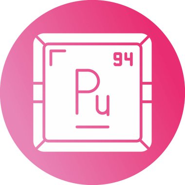 Plütonyum modern simgesinin vektör çizimi                      
