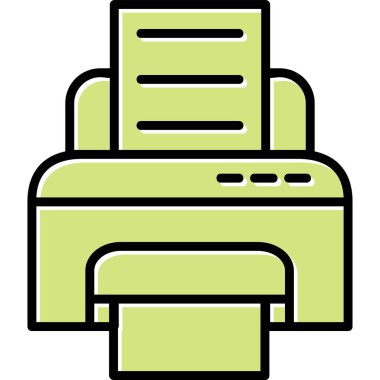 yazıcı web simgesi basit illüstrasyon 