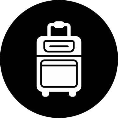 Bavul web simgesi, vektör çizim