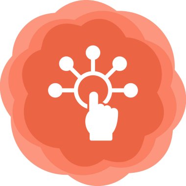 Etkileşimli web simgesi vektör illüstrasyonu