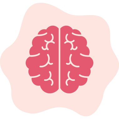 Beyin. Web simgesi basit illüstrasyon 