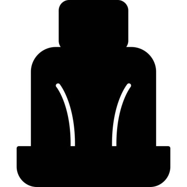 Araba koltuğu. Web simgesi basit illüstrasyon.