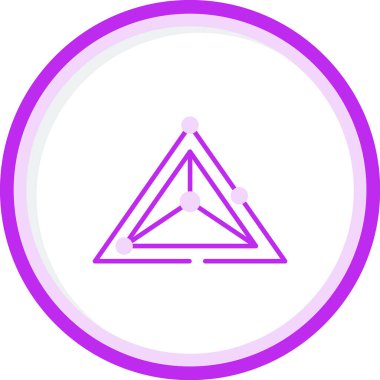 Piramit Grafik simgesi, vektör illüstrasyonu basit tasarım