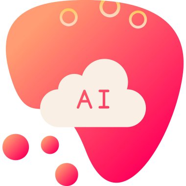 ai bulut simgesi basit illüstrasyon 