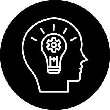 Fikir simgesinin vektör illüstrasyonu 