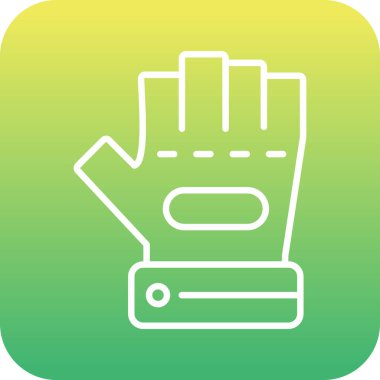 Eldiven simgesi, vektör illüstrasyonu basit tasarım