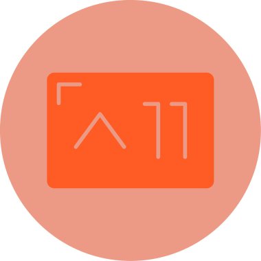 Mobil görüntü simgesi. Tablet ekranı. Web için vektör illüstrasyonu