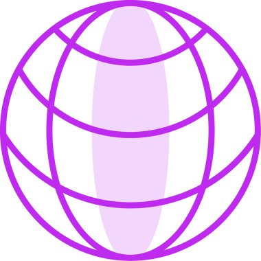 Küre. Web simgesi basit illüstrasyon 