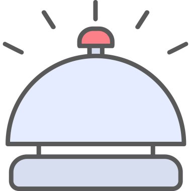 Desk Bell modern simgesinin vektör çizimi            