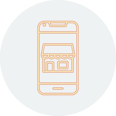 Akıllı telefon web simgesi, vektör illüstrasyonunda çevrimiçi rezervasyon