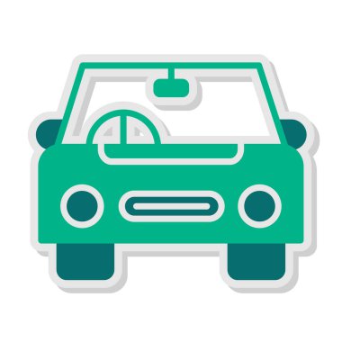 araba web simgesi basit illüstrasyon 