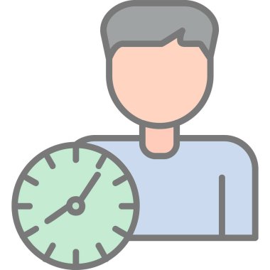 zaman yönetimi simgesi, vektör illüstrasyonu                 