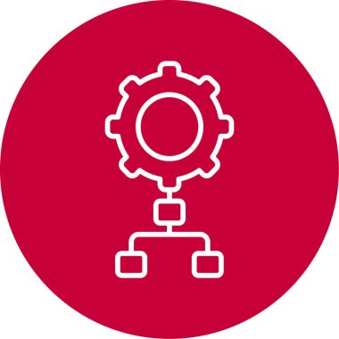 Uygulama süreci simgesi, vektör illüstrasyonu basit tasarım