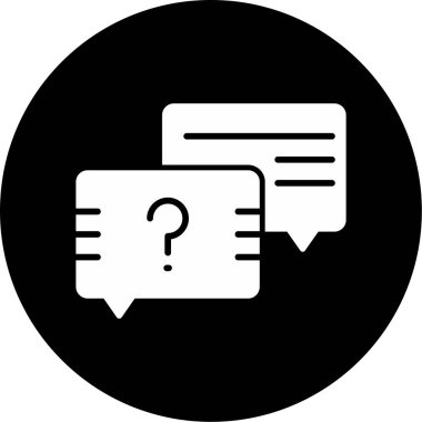 Sohbet baloncukları simgesi, vektör illüstrasyonu basit tasarım