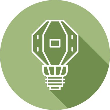 Ampul simgesi, basit vektör illüstrasyonu 