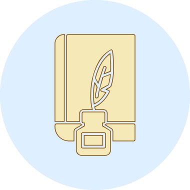 Şiir web simgesi vektör illüstrasyonu