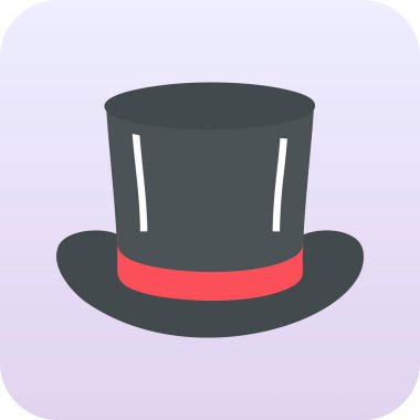 Sihirli Şapka web simgesi, vektör illüstrasyonu 