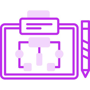 Basit illüstrasyon web simgesi planlama 