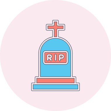 Mezar. Web simgesi basit illüstrasyon