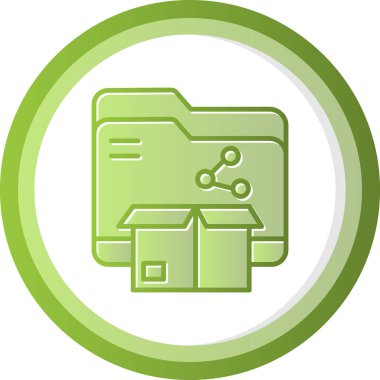 Dropbox ve depolama simgesi, vektör illüstrasyonu 