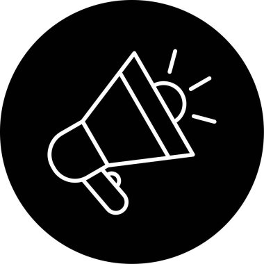 megafon web simgesi, vektör çizim 