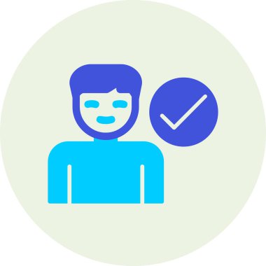 Onaylanmış Adaylar web simgesi vektör illüstrasyonu