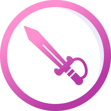 kılıç simgesi, vektör illüstrasyonu basit tasarım