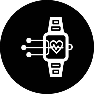 smartwatch simgesi, vektör illüstrasyonu 