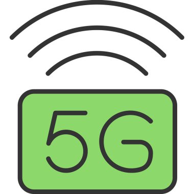 5g wifi sinyali, simge vektör illüstrasyonu