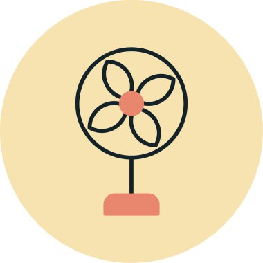 air fan simgesi, vektör illüstrasyonu basit tasarım