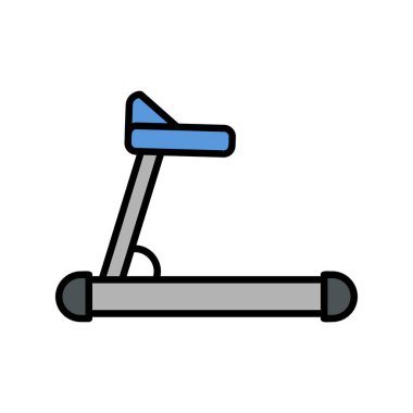 koşu bandı web simgesi, vektör çizim 