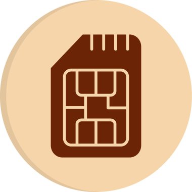 Sim Kart web simgesi, vektör illüstrasyonu