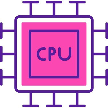 cpu icon, vector illustration simple design